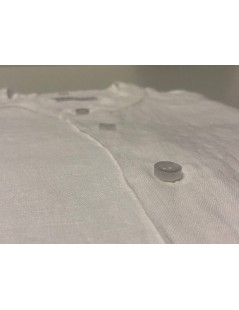 Garment-dyed 100% linen shirt for men