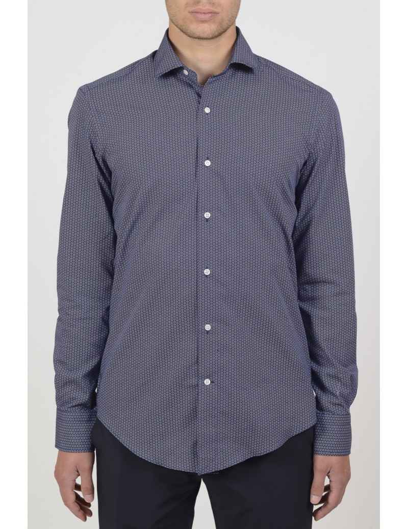 Men's Shirts - 100% cotton men's shirt, printed poplin