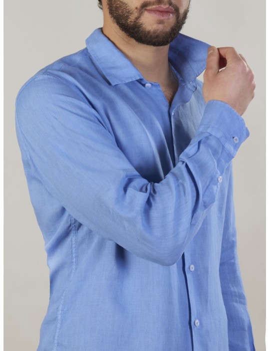 Camiceria Stefanelli - 100% linen man shirt, garment dyed -