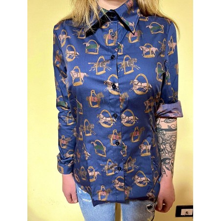 Camicia stampata donna horse pattern