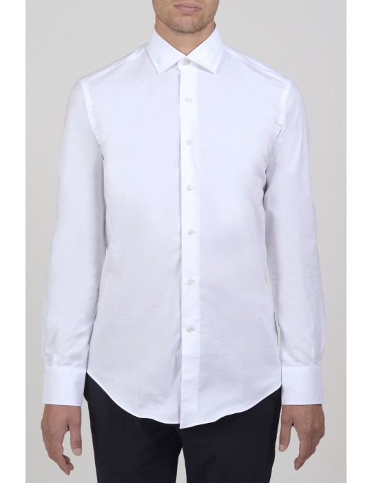Men's Shirts - 100% cotton men's shirt, white oxford