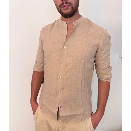 copy of Garment-dyed 100% linen shirt for men